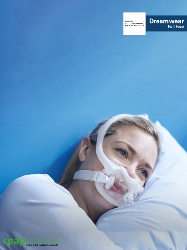 Philips Respironics DreamWear Full Ağız Burun CPAP Maskesi (S,M,MW,L Silikon Paket İçinde)