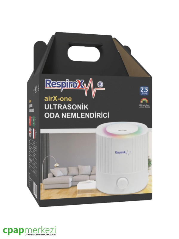 Respirox airX One Ultrasonik Oda Nemlendirici [7 Farklı Renkli LED - Oda Lambası]