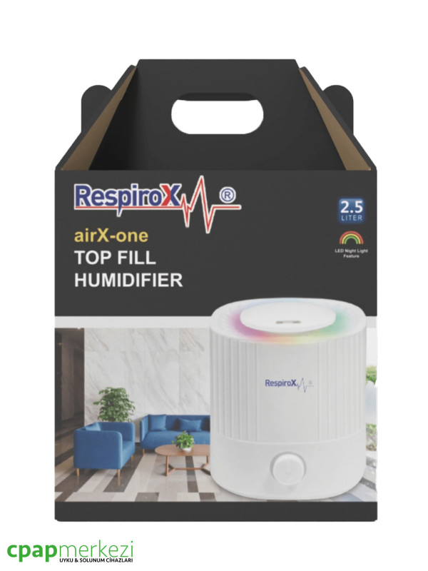 Respirox airX One Ultrasonic Room Humidifier [7 Different Color LED - Room Lamp]